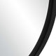 Decorative Oval Wall Mirror | Gold Leaf Rod | 21x34 Satin Black Hanging Frame