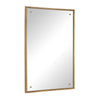 Decorative Wall Mirror | Corner Bolt Detail | Gold Leaf Accent | 21x36