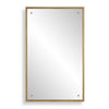 Decorative Wall Mirror | Corner Bolt Detail | Gold Leaf Accent | 21x36