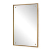 Decorative Wall Mirror | Corner Bolt Detail | Gold Leaf Accent | 21x36