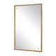 Decorative Wall Mirror | Corner Bolt Detail | Gold Leaf Accent | 21x36