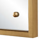 Decorative Wall Mirror | Corner Bolt Detail | Gold Leaf Accent | 21x36