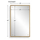 Decorative Wall Mirror | Corner Bolt Detail | Gold Leaf Accent | 21x36