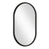 Decorative Wall Mirror | Satin Black Iron | 22x35 Oval Frame