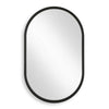 Decorative Wall Mirror | Satin Black Iron | 22x35 Oval Frame