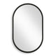 Decorative Wall Mirror | Satin Black Iron | 22x35 Oval Frame