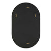 Decorative Wall Mirror | Satin Black Iron | 22x35 Oval Frame