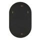 Decorative Wall Mirror | Satin Black Iron | 22x35 Oval Frame