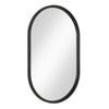 Decorative Wall Mirror | Satin Black Iron | 22x35 Oval Frame