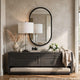 Decorative Wall Mirror | Satin Black Iron | 22x35 Oval Frame