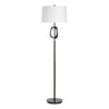 Modern Floor Lamp | Off White Linen Shade | Oil-Rubbed Bronze | 63"