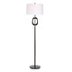 Modern Floor Lamp | Off White Linen Shade | Oil-Rubbed Bronze | 63"