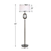 Modern Floor Lamp | Off White Linen Shade | Oil-Rubbed Bronze | 63"