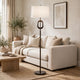 Modern Floor Lamp | Off White Linen Shade | Oil-Rubbed Bronze | 63"