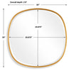 Decorative Wall Mirror | Gold Leaf Irregular Round | Beveled Glass | 30"