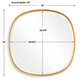 Decorative Wall Mirror | Gold Leaf Irregular Round | Beveled Glass | 30"