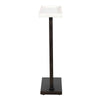 Accent Side End Drink Table | White Marble Top | Bronze Iron | 24"