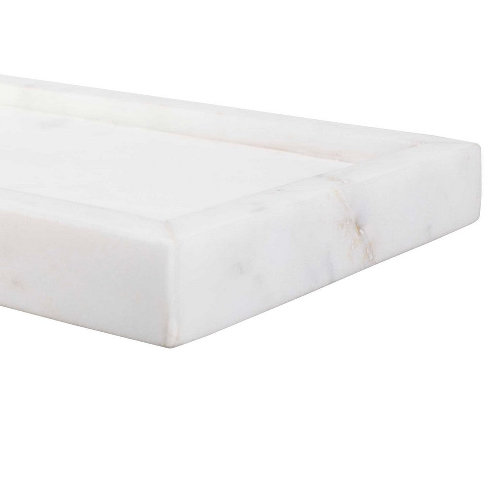 Accent Side End Drink Table | White Marble Top | Bronze Iron | 24"