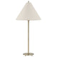 Table Lamp Set of 2 | Plated Antique Brass | Off White Linen Shades