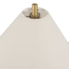 Table Lamp Set of 2 | Plated Antique Brass | Off White Linen Shades