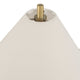 Table Lamp Set of 2 | Plated Antique Brass | Off White Linen Shades