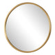 Decorative Wall Mirror | Ribbed Accent Gold Leaf | 34" Round Frame