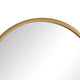 Decorative Wall Mirror | Ribbed Accent Gold Leaf | 34" Round Frame