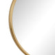 Decorative Wall Mirror | Ribbed Accent Gold Leaf | 34" Round Frame