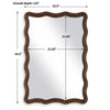 Decorative Wall Mirror | Organic Scalloped Edges | Antique Bronze | Gold | 23x33