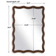 Decorative Wall Mirror | Organic Scalloped Edges | Antique Bronze | Gold | 23x33