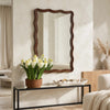 Decorative Wall Mirror | Organic Scalloped Edges | Antique Bronze | Gold | 23x33
