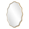 Decorative Wall Mirror | Gold Wavy Leaf | Beveled Glass | 22x32