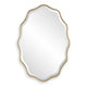 Decorative Wall Mirror | Gold Wavy Leaf | Beveled Glass | 22x32