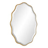 Decorative Wall Mirror | Gold Wavy Leaf | Beveled Glass | 22x32