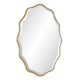 Decorative Wall Mirror | Gold Wavy Leaf | Beveled Glass | 22x32