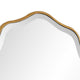 Decorative Wall Mirror | Gold Wavy Leaf | Beveled Glass | 22x32