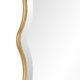Decorative Wall Mirror | Gold Wavy Leaf | Beveled Glass | 22x32