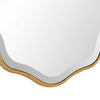 Decorative Wall Mirror | Gold Wavy Leaf | Beveled Glass | 22x32