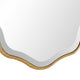 Decorative Wall Mirror | Gold Wavy Leaf | Beveled Glass | 22x32