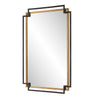 Modern Wall Mirror | Art Deco Bronze & Gold Layered Frame | 22x34