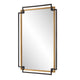 Modern Wall Mirror | Art Deco Bronze & Gold Layered Frame | 22x34