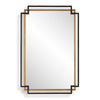 Modern Wall Mirror | Art Deco Bronze & Gold Layered Frame | 22x34
