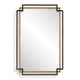 Modern Wall Mirror | Art Deco Bronze & Gold Layered Frame | 22x34