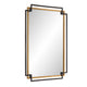 Modern Wall Mirror | Art Deco Bronze & Gold Layered Frame | 22x34