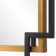 Modern Wall Mirror | Art Deco Bronze & Gold Layered Frame | 22x34