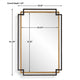 Modern Wall Mirror | Art Deco Bronze & Gold Layered Frame | 22x34