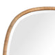 Boho Accent Wall Mirror | Beveled Glass | Natural Brown Rattan Woven | 34"