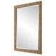 Decorative Coastal Wall Mirror | Faux Rattan Wrap | 22x32 Dark Brown Frame