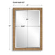 Decorative Coastal Wall Mirror | Faux Rattan Wrap | 22x32 Dark Brown Frame