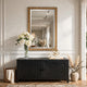 Decorative Coastal Wall Mirror | Faux Rattan Wrap | 22x32 Dark Brown Frame